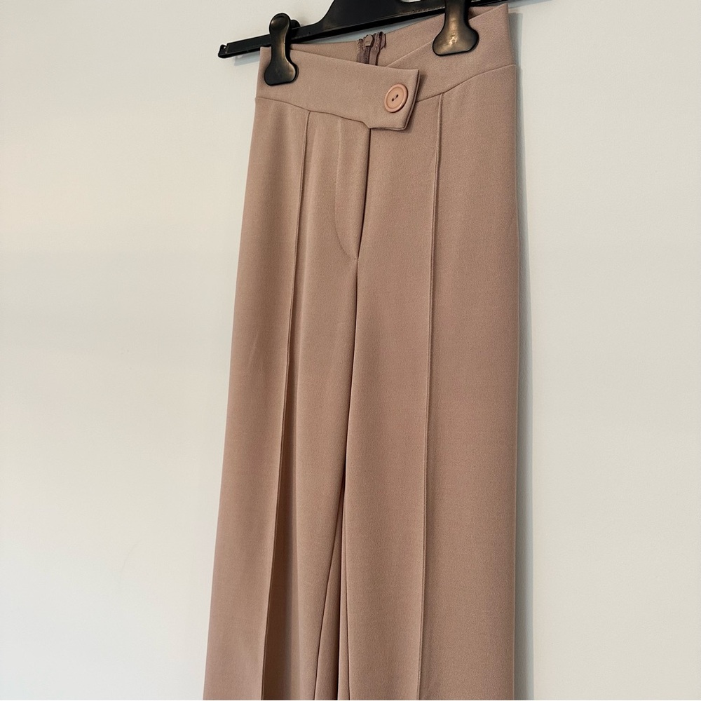NWOT Fashion Nova Call It Even taupe beige Wide Leg Dress Pants, Size XS - Picture 5 of 16